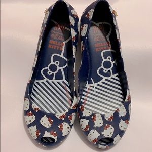 Melissa Hello Kitty Navy Blue peep toe